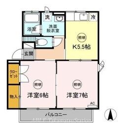 クレストヤマの物件間取画像